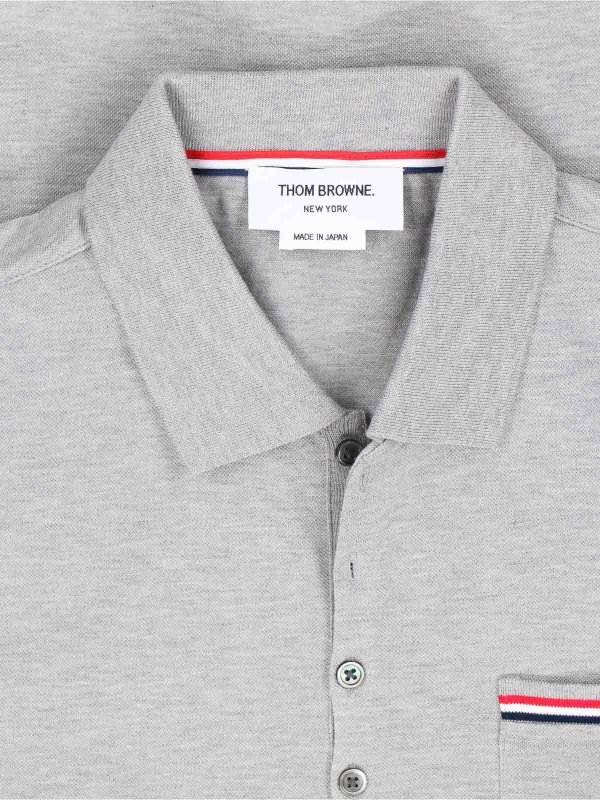 The Best Shops THOM BROWNE: polo shirts - Logo polo
