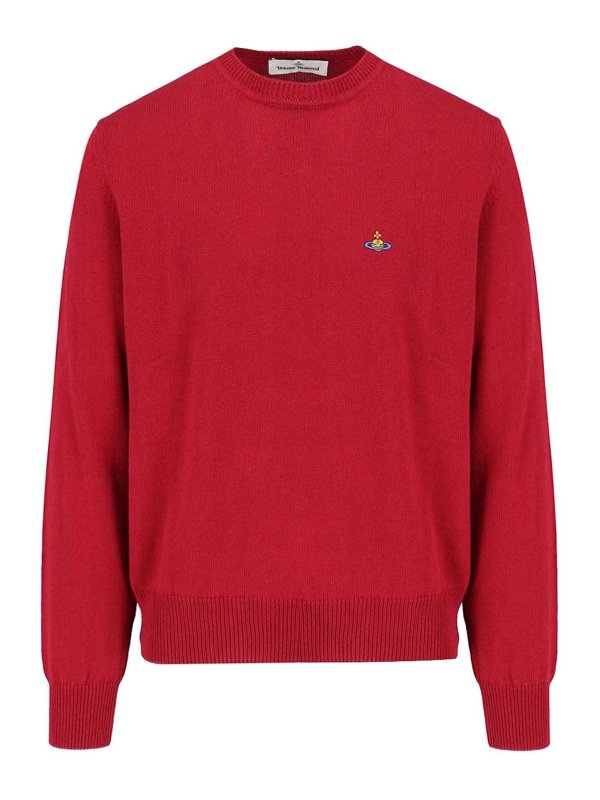 VIVIENNE WESTWOOD: Strickpullover mit Rundhalsausschnitt - Rundhalspullover - Rot