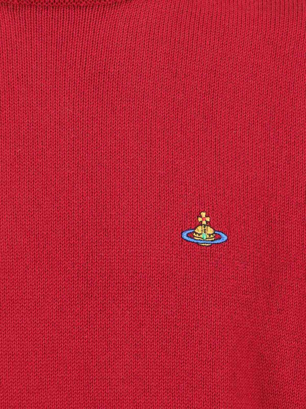 The Best Shops VIVIENNE WESTWOOD: Strickpullover mit Rundhalsausschnitt - Rundhalspullover - Rot