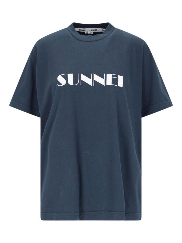 SUNNEI: T-shirts - T-Shirt - Blau