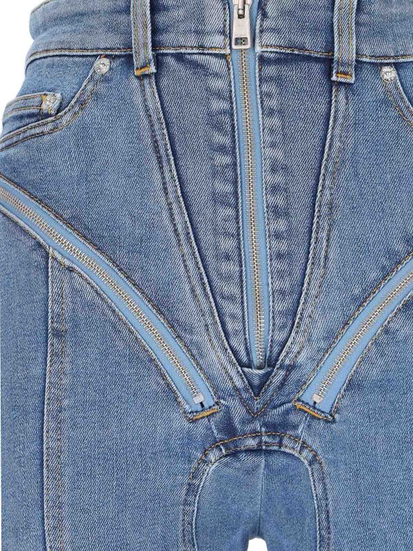 ストレートジーンズ - ブルー shop online: MUGLER