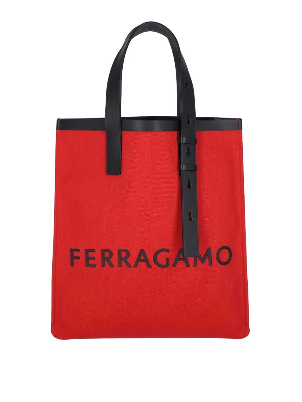 FERRAGAMO: totes bags - Logo Tote Bag