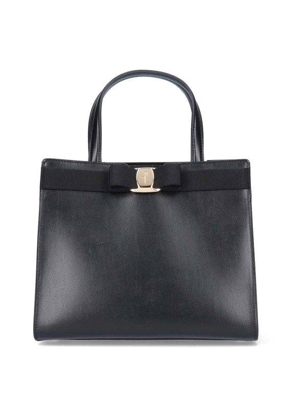 FERRAGAMO: トートバッグ - トートバッグ - 黒