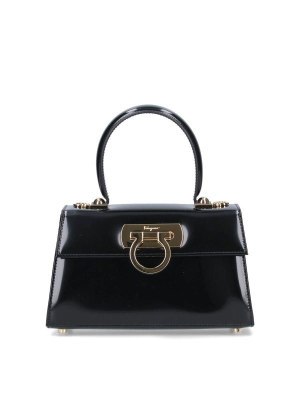 FERRAGAMO: トートバッグ - トートバッグ - 黒