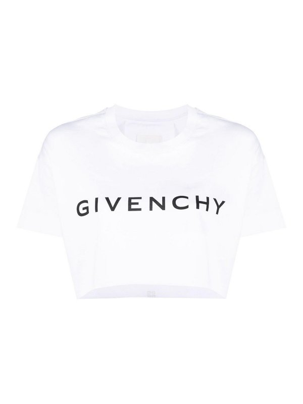 Givenchy Archetype Cropped T-Shirt - White - Women Givenchy Archetype Cropped T-Shirt - White - Women