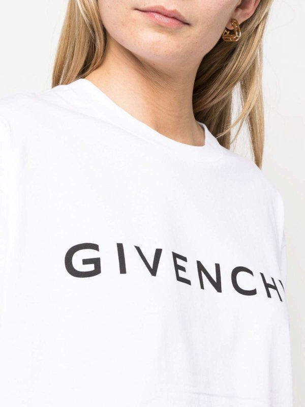 Givenchy Archetype Cropped T-Shirt - White - Women
