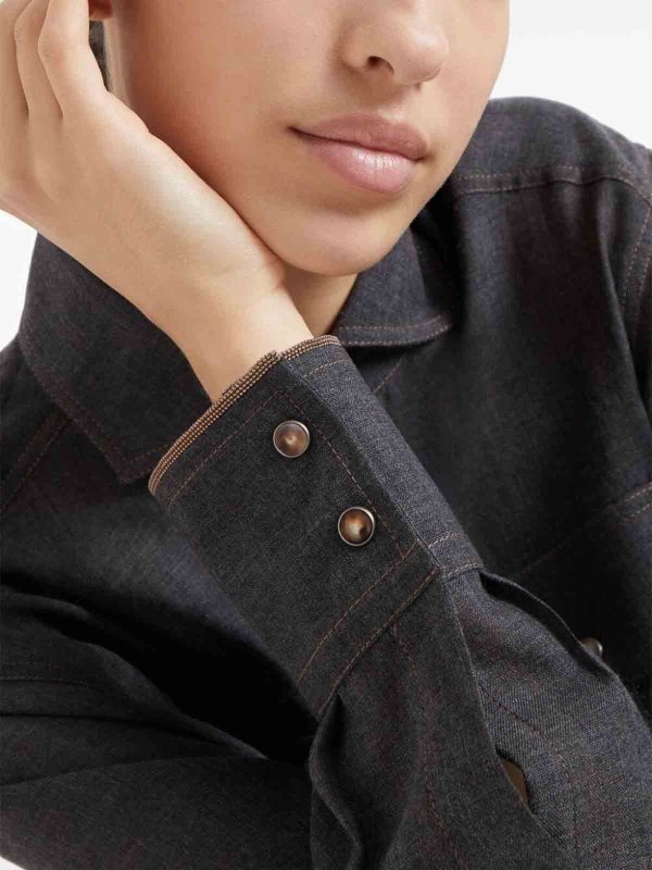 The Best Shops BRUNELLO CUCINELLI: Chemises - Chemise - Gris Foncé