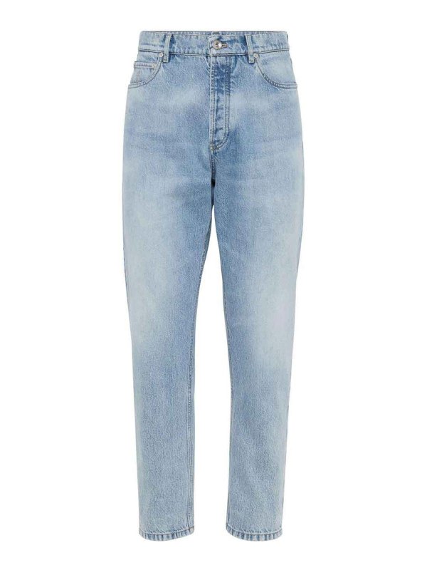BRUNELLO CUCINELLI: Jeans évasés - Jean Bootcut - Clair Délavé