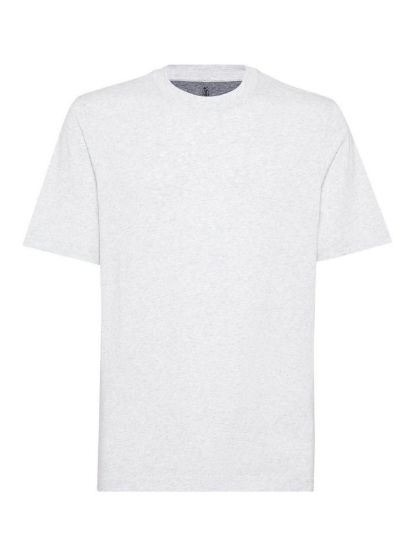 BRUNELLO CUCINELLI: T-shirts - T-Shirt - Hellgrau