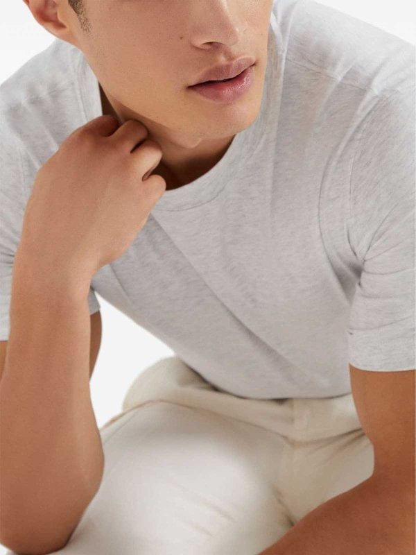 The Best Shops BRUNELLO CUCINELLI: T-shirts - T-Shirt - Hellgrau