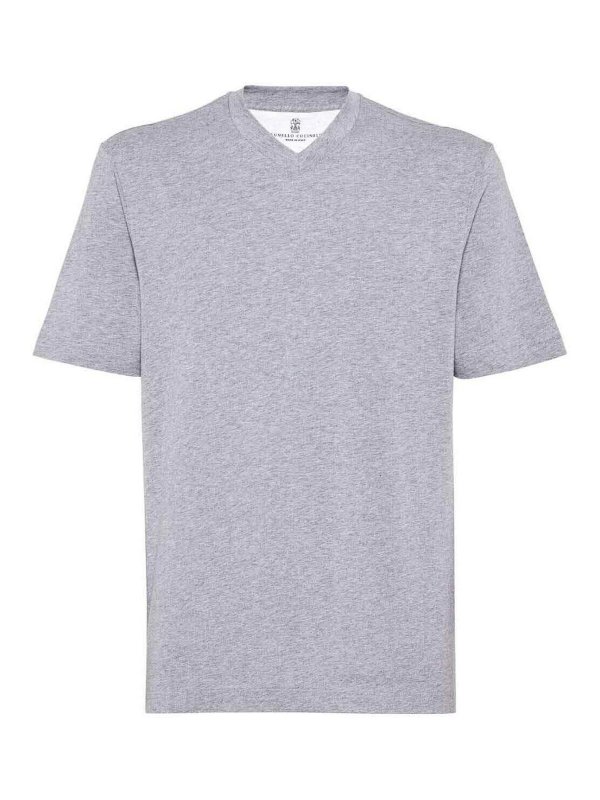 BRUNELLO CUCINELLI: T-shirts - T-Shirt - Grau