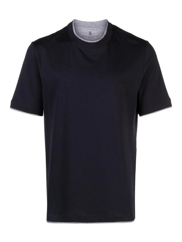 BRUNELLO CUCINELLI: T-shirts - T-Shirt - Dunkelblau