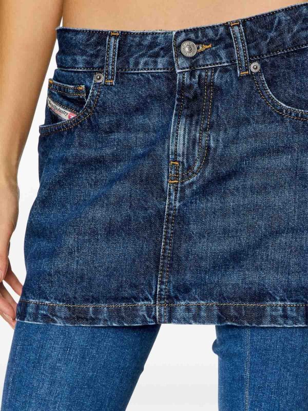 The Best Shops DIESEL: mini skirts - De-Ron Mini Denim Skirt