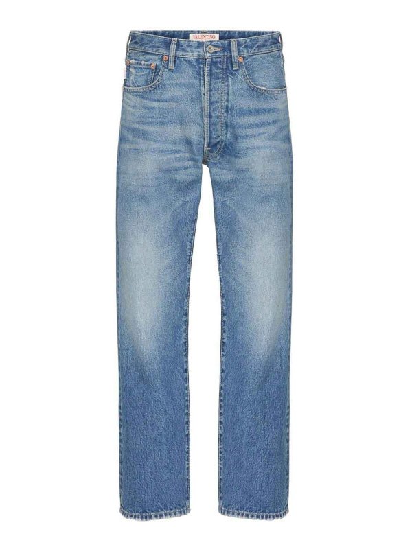 VALENTINO GARAVANI: jeans bootcut - Jeans con dettaglio a V