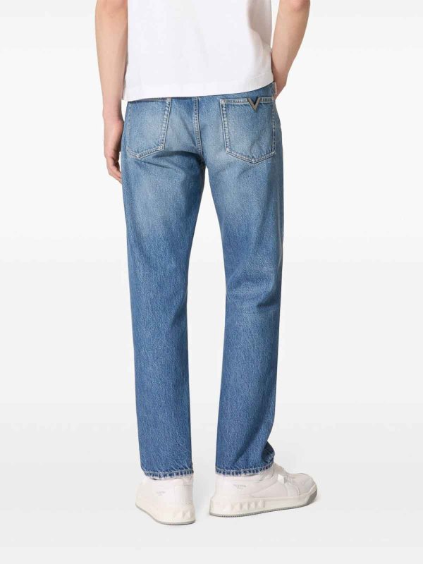 VALENTINO GARAVANI: jeans bootcut online - Jeans con dettaglio a V