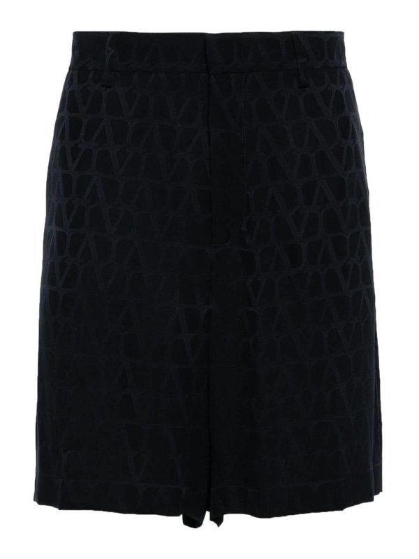 VALENTINO GARAVANI: トラウザーショーツ - ショートパンツ - ブルー