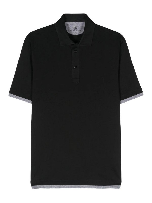 BRUNELLO CUCINELLI: ポロシャツ - ポロシャツ - 黒