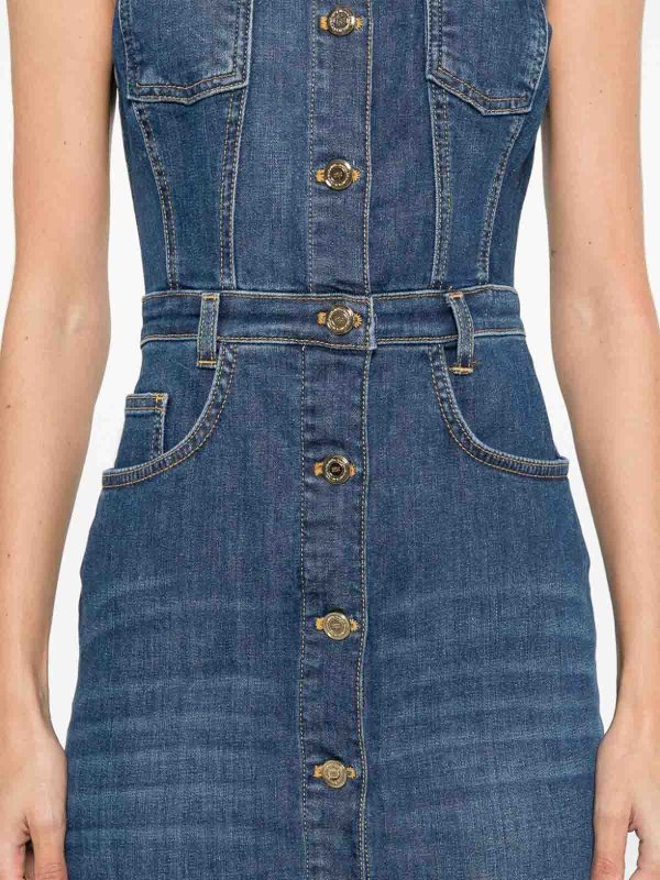 The Best Shops ELISABETTA FRANCHI: knee length dresses - Denim Dress