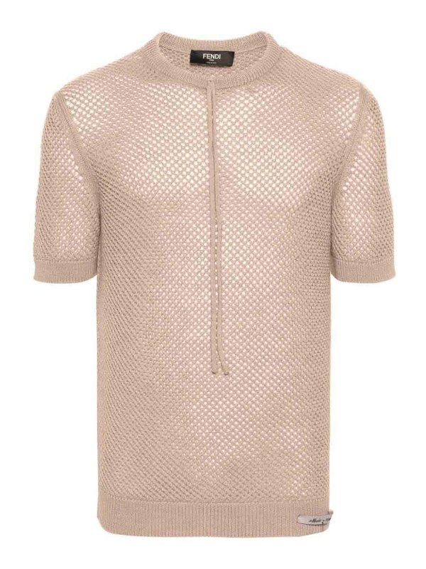 FENDI: t-shirts - Herb Dyed Knit T-Shirt