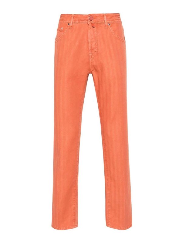JACOB COHEN: Pantalones casual - Pantalón Casual - Naranja
