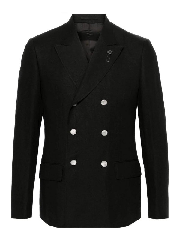 LARDINI: blazers - Attitute Drop 7 Reg Double-Breasted Blazer