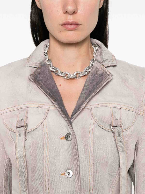 The Best Shops OFF-WHITE: デニムジャケット - デニムジャケット - ライトグレー