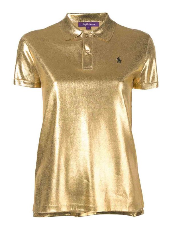 値下げ　新品　POLORALPHLAUREN　ポロシャツGOLDロゴ　Lサイズ Polo Ralph Lauren ポロシャツ - 金 | 290749640001GOLD