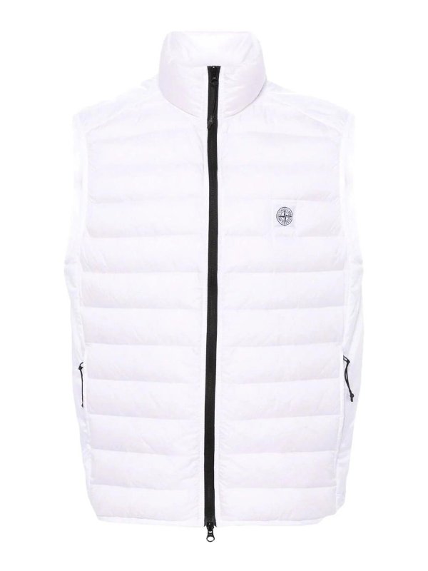 STONE ISLAND: Chalecos - Chaleco - Blanco