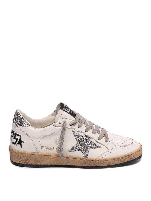 Golden Goose Ball Star Sneakers - Silver | GWF00117F00377311325