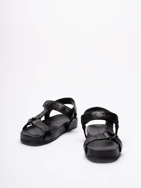 BOTTEGA VENETA: サンダル online - フラットシューズ - 黒