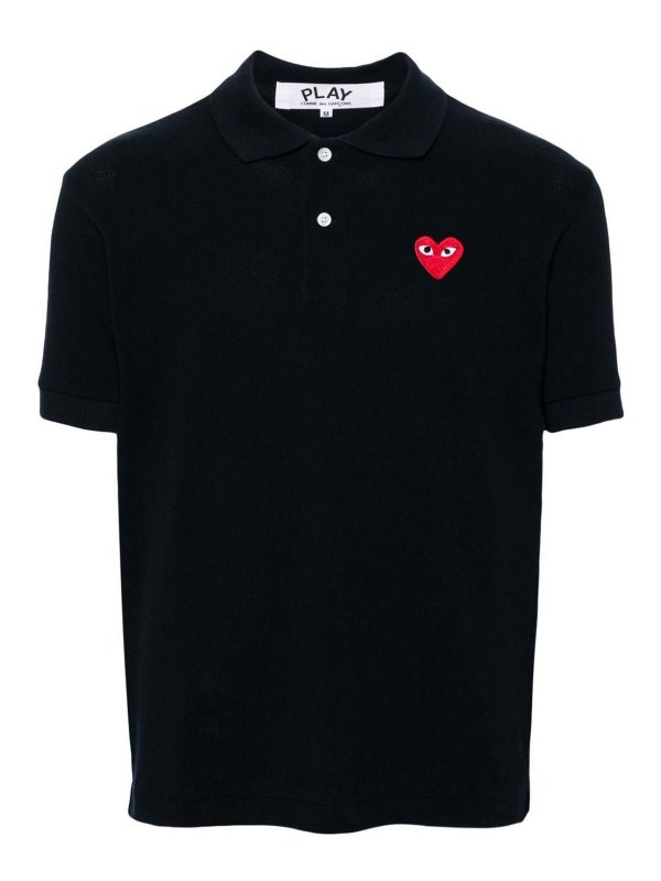 COMME DES GARCONS: polo shirts - Logo Cotton Polo Shirt