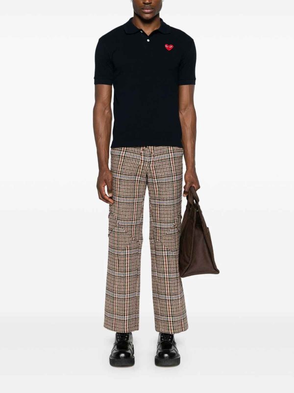 COMME DES GARCONS: polo shirts online - Logo Cotton Polo Shirt