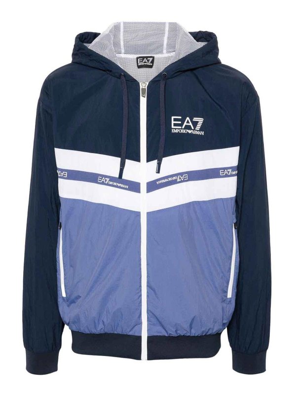 EA7 Emporio Armani: casual jackets - Printed Nylon Jacket