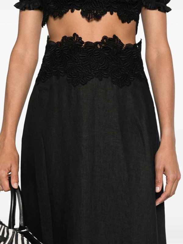 ERMANNO SCERVINO: ニーレングススカート＆ミディ丈 online - 膝丈/ミディスカート - 黒