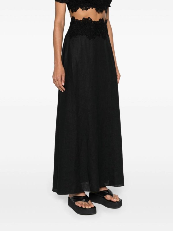 The Best Shops ERMANNO SCERVINO: ニーレングススカート＆ミディ丈 - 膝丈/ミディスカート - 黒