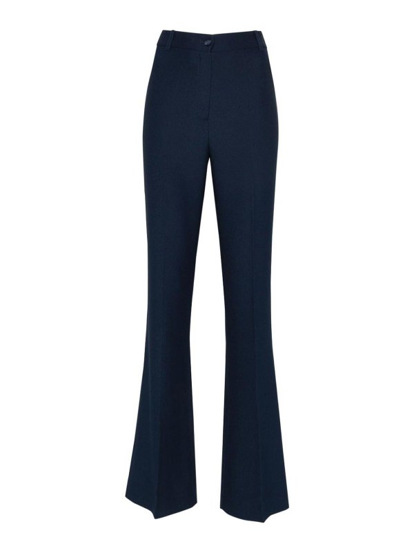 HEBE STUDIO: casual trousers - Georgia Cady Flared Trousers