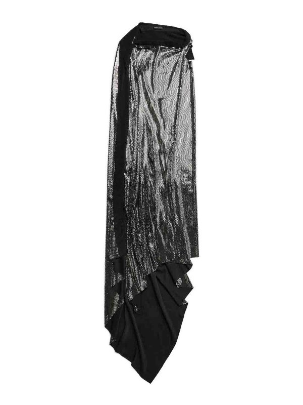 BALENCIAGA: maxi dresses - Metallic Effect Midi Dress