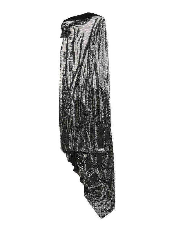 BALENCIAGA: maxi dresses online - Metallic Effect Midi Dress