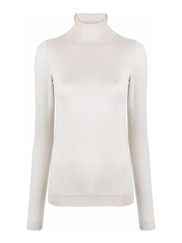 BRUNELLO CUCINELLI: Rollkragenpullover  und Polo-Ausschnitt - Rollkragenpullover - Weiß