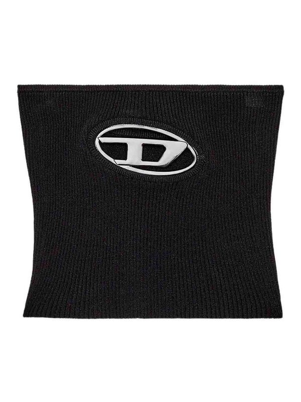 DIESEL: Tops y camisetas sin mangas - Top - Negro