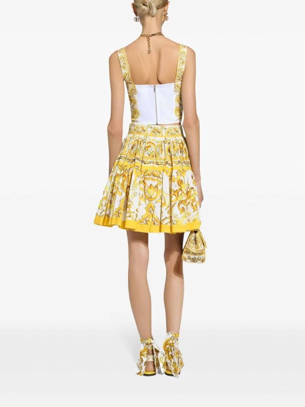 DOLCE & GABBANA: Tops & Tank tops online - Maiolica Print Cotton Top