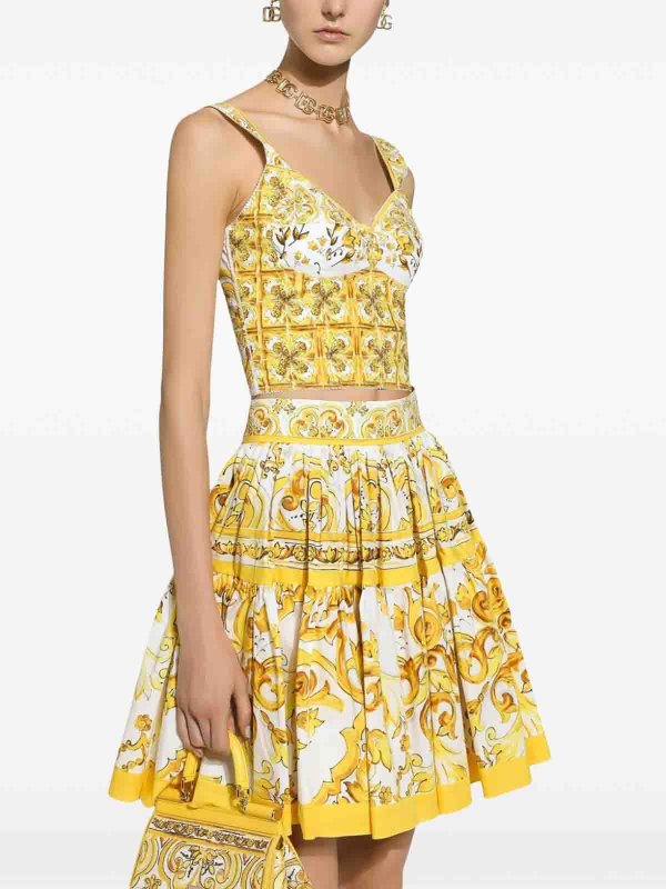 DOLCE & GABBANA buy online Maiolica Print Cotton Top