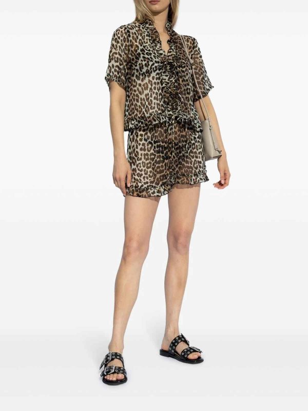 Leopard Print Shorts shop online: GANNI
