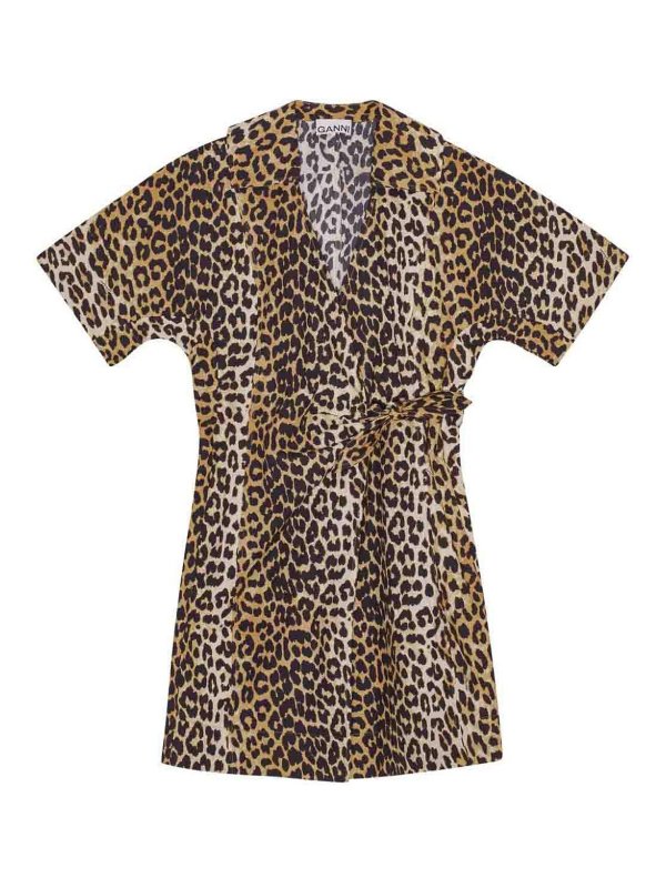 GANNI: Robes courtes - Robe Courte - Marron