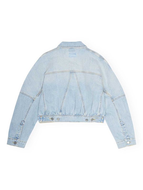 GANNI: casual jackets online - Denim Bomber Jacket