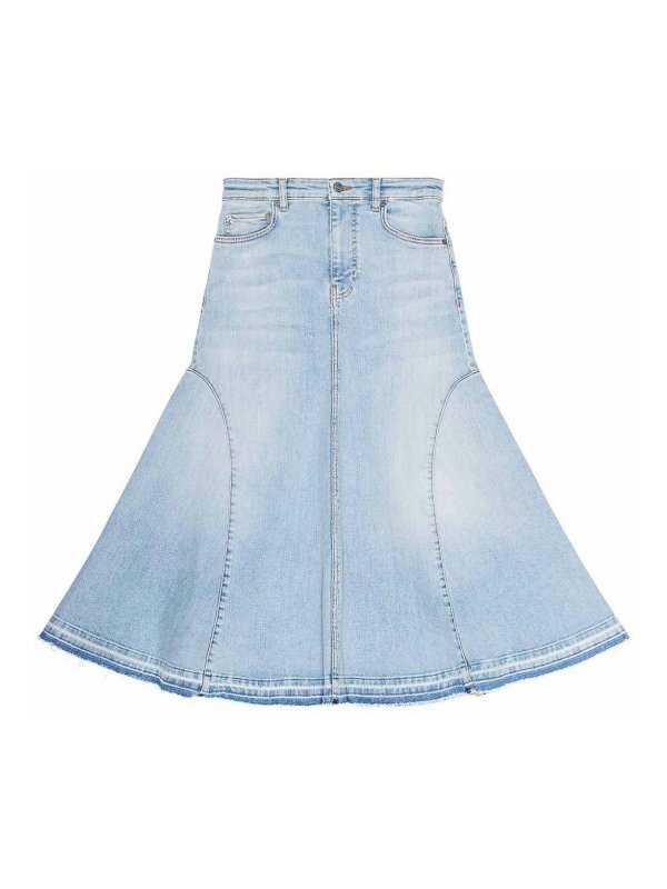 GANNI: ニーレングススカート＆ミディ丈 - 膝丈/ミディスカート - ブルー