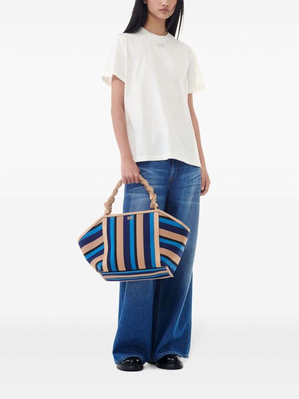 The Best Shops GANNI: t-shirt - T-shirt in cotone biologico con logo