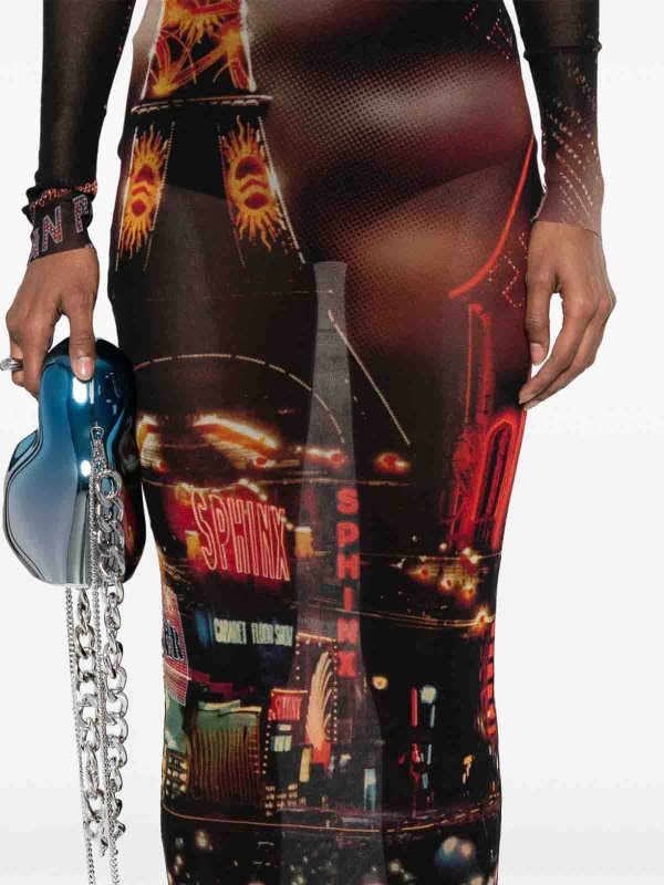 JEAN PAUL GAULTIER buy online Pigalle Print Long Dress