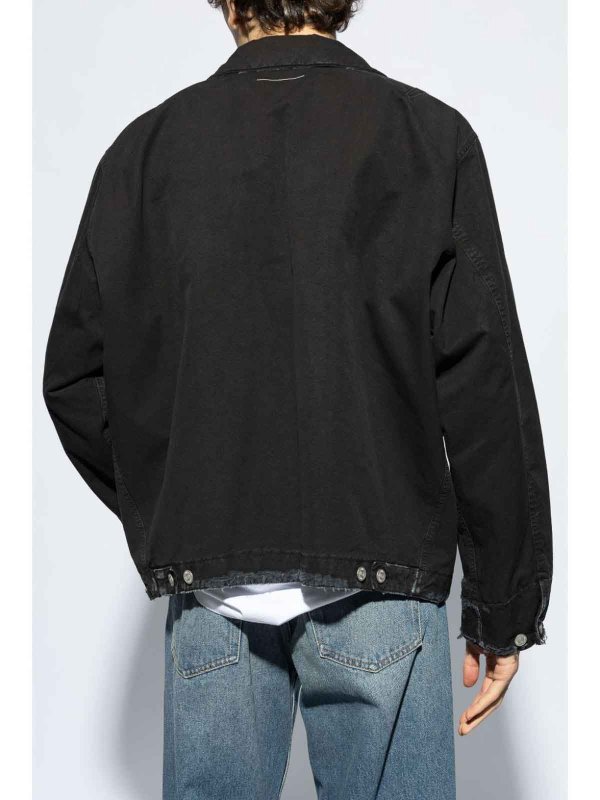 MM6 Maison Margiela Denim Jacket - Black - Men|SH0AM0029S78548900