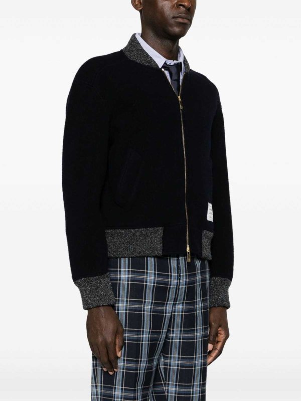 Rwb Wool Bomber Jacket shop online: THOM BROWNE